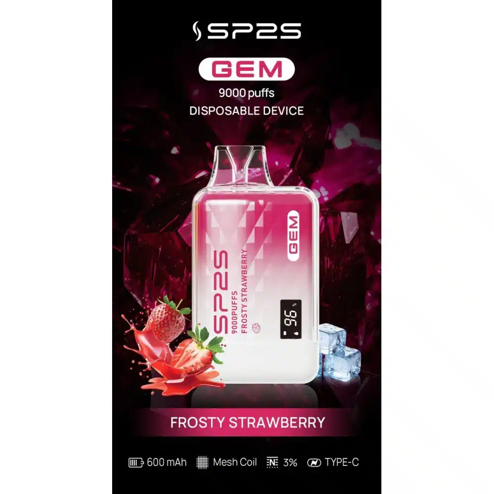 SP2S GEM9000口拋棄式電子煙｜高清顯示屏｜持久煙感｜精緻設計 - 電子煙潮流商城